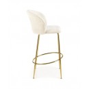 Стул барный HALMAR H116 кремовый/золотой